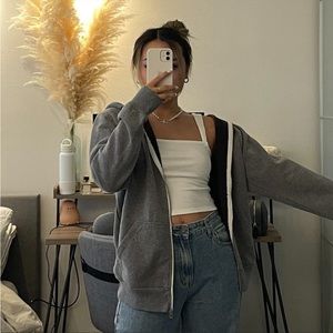 Target Grey Zip Up Hoodie